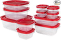 Rubbermaid EasyStore Rectangle and Square Containers, 22-Piece Set, Food Storage Containers, Food Storage Containers with Lids
