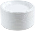 PLASTICPRO 6'' inch Round Plastic Plates Microwaveable, Disposable, White, Dinnerware 400 Count