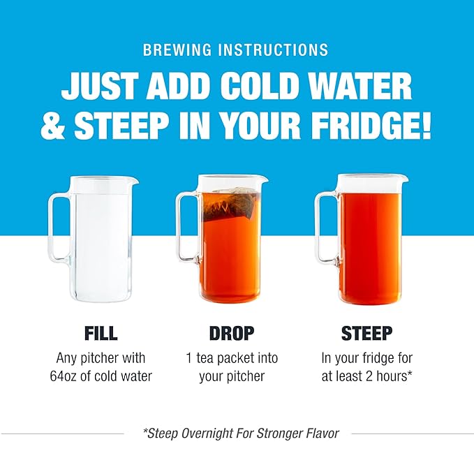 Tiesta Tea - Palm Beach Punch Cold Brew Tea, Loose Leaf, Fruit Punch Herbal Blend, Premium Iced Blend, Non-Caffeinated, 10 Cold Brew Bags, Makes One 64oz Pitcher Each