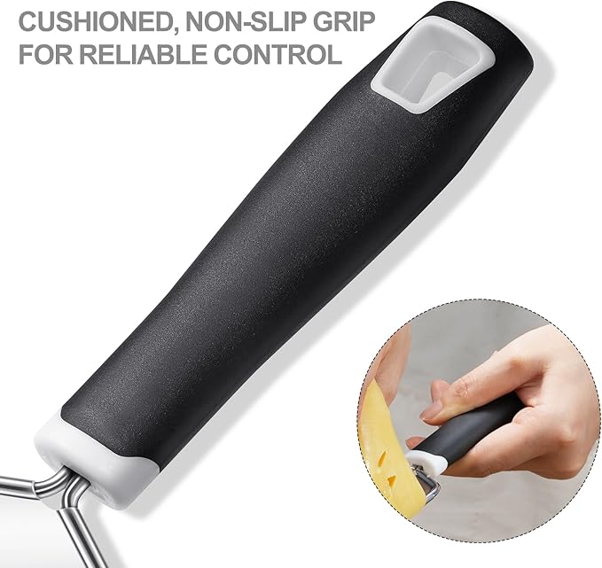 Cheese Grater, Sopito 3 Packs Stainless Steel Lemon Zester Grater with Silicone Handle for Cheese, Chocolate, Spices, and More