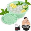 Face Bowl for Ice With Built-in Ice Tray, Collapsible Silicone Ice-Bath Face Bowl, Small Reusable Face-Ice Plunge Bowls, Perfect for Home Use, Camping, Travel (Green)