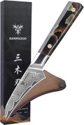 Bird Beak Paring Knife 3.5 Inch, Professional Kitchen Peeling Knife, Ultra Sharp Damascus Powder Steel with Full-tang Resin Handle, Bi Series