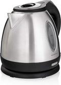 Mixpresso 1.2L Stainless Steel Small Electric Kettle, Cordless 1500w Fast Boiling Pot, Portable Hot Water Electric Tea Kettle With Boil Dry Protection & Auto Shut-Off