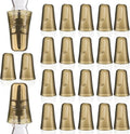 Chengu 24 Pieces Liquor Bottle Covers Pour Spout Covers Bar Toppers for Bottles Universal Pour Dispenser Dust Translucent Silicone Rubber Spout Caps for Bar Home Kitchen Tools Supplies (Champagne)