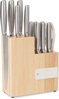 Professional 13 Piece Knife Block Set with Magnetic, Sharp Chef Knife Set, Ideal for Home and Restaurants, Silver