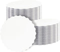 qiqee 8 Inch White Wave Cake Boards Round 50-Packs Circles Rounds Base Food-Grade Cardboard Wave Cake Plate（Thinner But Stronger）