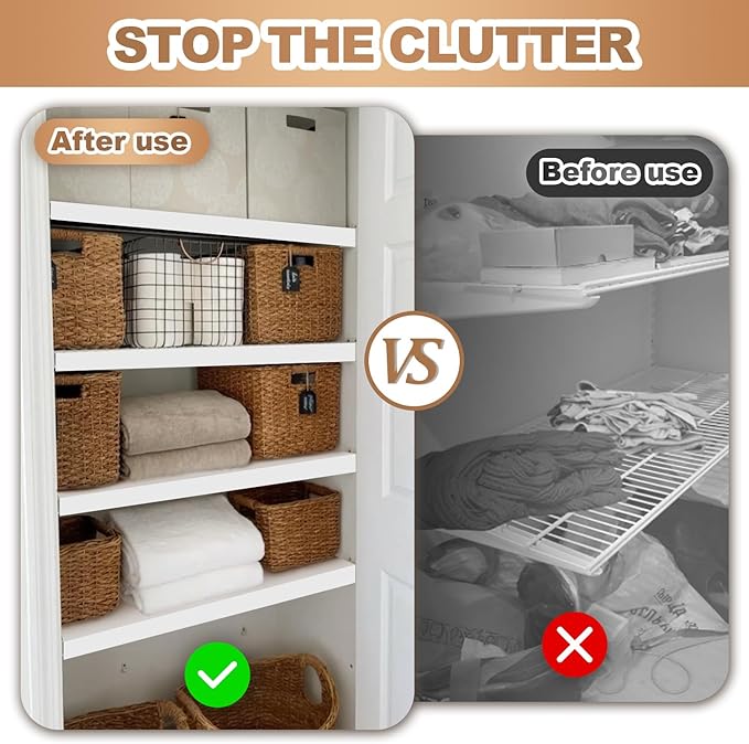 5 Pcs Wire Rack Covers 36x16x3 inch PVC Pantry Shelf Cover 0.31 inch Thick Removable Closet Wire Rack Shelf Covers,Decoration Kitchen Bathroom Office Shelving (Light luxury white,36x16x3 inch)