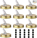Mason Jar Pour Spouts. free flow Mason Jar Pour Spouts, mason jar for spout regular mouth size 70mm dispenser germination cover. Suitable for any liquid. LeakProof 10Pack + 20 Black Lid Caps (10