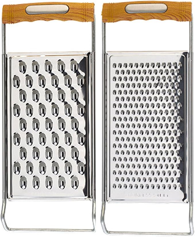 2 Pack Cheese Grater,Stainless Steel Zester Set of 2, Kitchen Flat Handheld Grater For Cheese, Chocolate, Spices, And Potato, Zucchini, Carrot, Apple (A style color)
