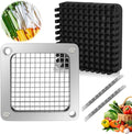 Replacement Chopper 1/4" Blade, Commercial Vegetable Chopper Dicer, French Fry Cutter Stainless Steel Blade for Fruit Cutting Machine Tomato Onion Pusher Block