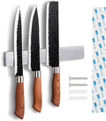 Enkrio 20 Inch Magnetic Knife Holder for Wall - Upgraded Stainless Steel Knife Magnetic Strip No Drilling with 3M Type, Magnet Knife Strip Bar Rack for Kitchen Utensil & Tool Holder