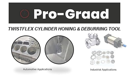 TwistFlex 0.472” (12mm) 600SC Cylinder Hone | Flexible Cylinder Honing & Deburring Tool | Bore Brush for Hole Diameters 0.433” – 0.472” | Silicon Carbide 600 Grit | 0.20" Shank | 8" Length