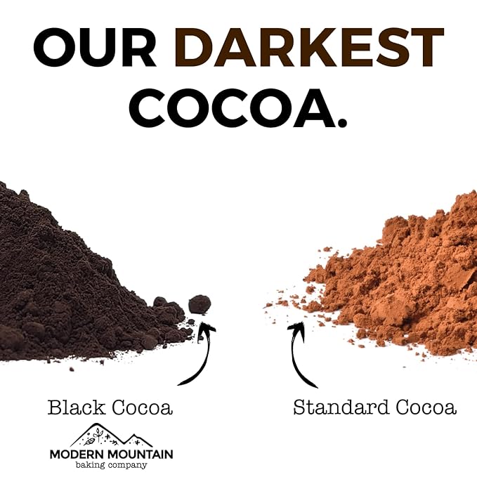 Black Cocoa Powder (5 lb) Bake the Darkest Chocolate Baked Goods, Achieve Rich Chocolate Flavor, Natural Substitute for Black Food Coloring, Dutch-Processed Cocoa Powder, Unsweetened, Extra Dark, Fair Trade Certified
