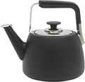 Sur La Table Kitchen Essentials Large 2 QT Heavy Gauge Stainless Steel Tea Kettle - Matte Black