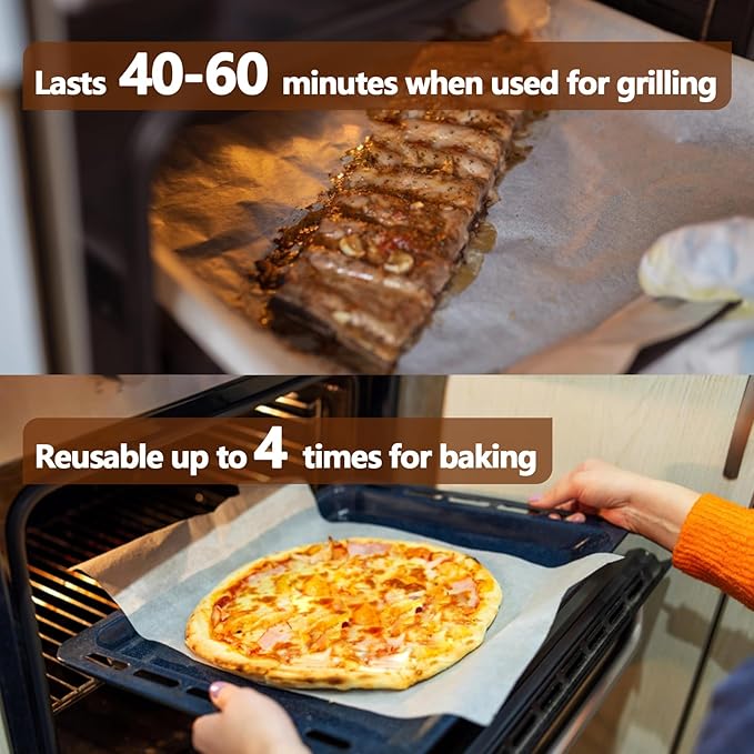 200PCS Thickened Precut Parchment Paper Sheets,12×16 In Heavy Duty Non-Toxic & Unbleached Parchment Baking Paper, Parchment Paper for Baking, Grilling, Comes in Convenient Packaging
