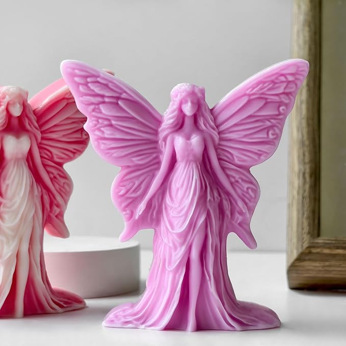 Butterfly Angel Candle Resin Mold - Resin Casting Silicone Molds for Home Decor & Candle Making Wave Spiral Mold