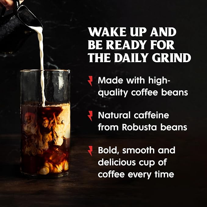 Death Wish Coffee, Organic and Fair Trade, Light Roast Ground Coffee, 16oz