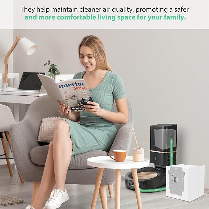 40 Pack iRobot Roomba Replacement Parts - Vacuum Bags for Roomba i7+, i1+, i2+, i3+, i4+, i5+, i6+, i8+, j6+, j7+, j8+, j9+, s9+, Combo i5+, j5+, j7+, j9+, Clean Base Compatible