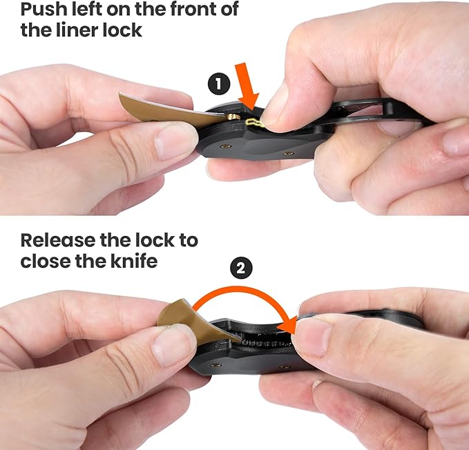 Small Pocket Knife for Men, Cool Folding Knife Box Cutter with 1.34inch Sharp Blade, EDC Knives Tool for Everyday Carry, Great Gift for Men (Gold)