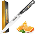 Gioventù Paring Knife 5 inch - Small Kitchen Knife Forged from German Stainless Steel 5Cr15Mov (HRC58), Full Tang, Sharp Paring Knives for Cutting, Peeling, Slicing Fruits and Vegetables
