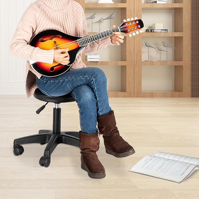 Elegant Mandolin Musical Instrument,A Style Mandolin Instrument with Guard Board,Glossy Sunburst Finish (Sunset)