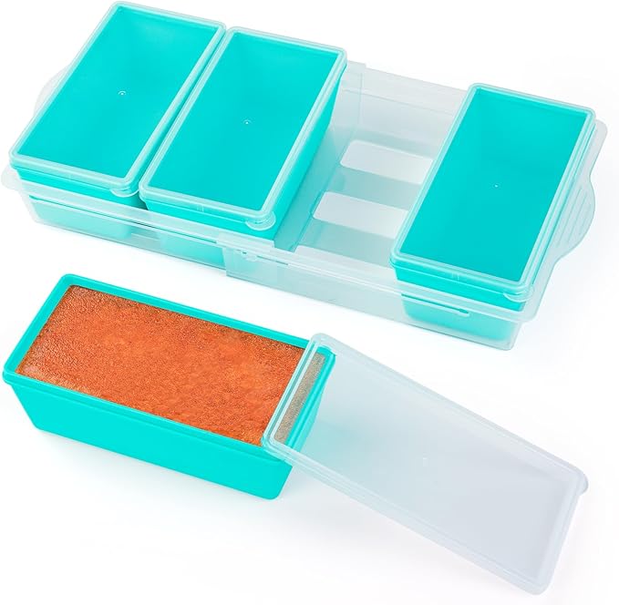 Gemice BPA-Free Silicone Freezer Molds with Base, Individual 4-Pack 2-Cup Portion Soup Cubes Freezer Tray with Lids for Food Storage, Oven & Dishwasher Safe, Silicone Freezer Containers for Meal Prep