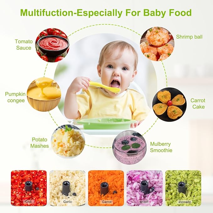 Manual Food Processor Vegetable Chopper, Portable Hand Pull String Garlic Mincer Onion Cutter for Veggies, Ginger, Fruits, Nuts, Herbs, etc., 900ml-Gray