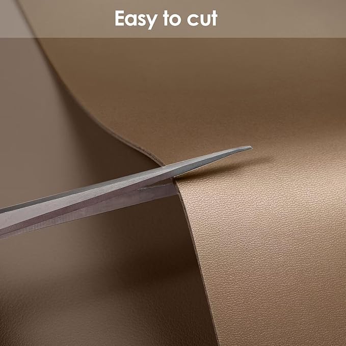 Leather Table Cover,1.8mm Thick,12x84 Inch Desk Cover,Dresser Cover Top,Dresser Protector Top,Dresser Cover,End Table Cover.(Mud Color+Champagne Gold,12x84)