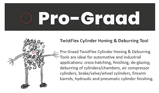 TwistFlex 1-1/2" 180SC Cylinder Hone | 1.5" (38mm) Flexible Cylinder Honing & Deburring Tool | Bore Brush for Hole Diameters 1.37 - 1.5" | Silicon Carbide 180 Grit | 1/4" Shank | 8" Length