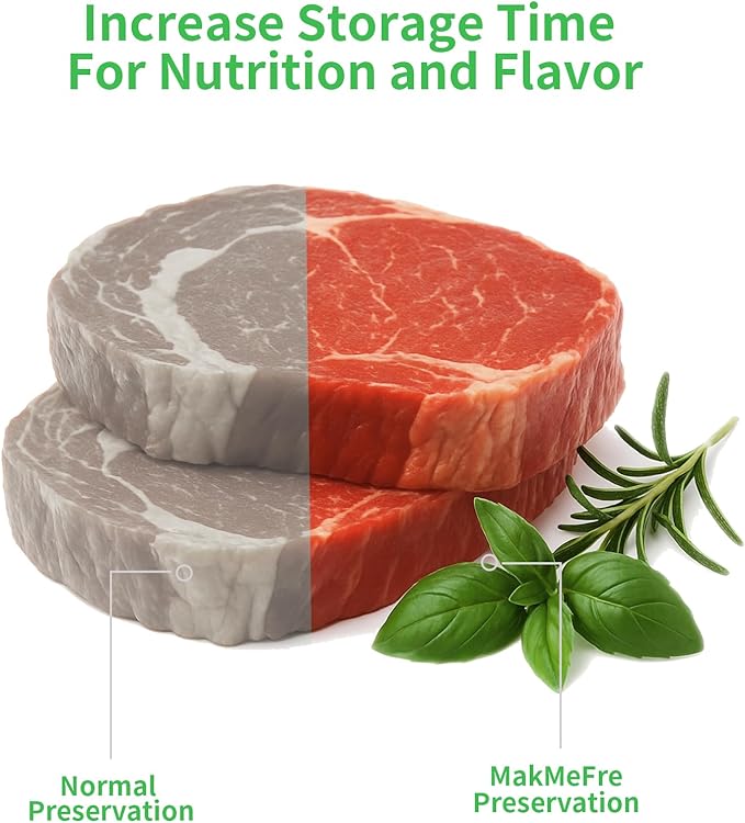MakMeFre (Total 150Feet) 11” x 150’ Vacuum Sealer Bags Rolls with BPA Free,Heavy Duty Vacuum Food Sealer Storage Bags Rolls,Cut to Size Roll,Great for Sous Vide