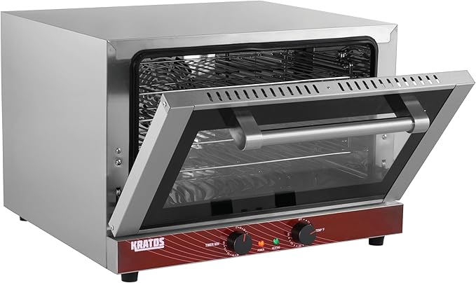 Kratos Commercial Oven, Half Size Electric Countertop Convection Oven, Holds Four Half Size Sheet Pans, 120V (29M-002)