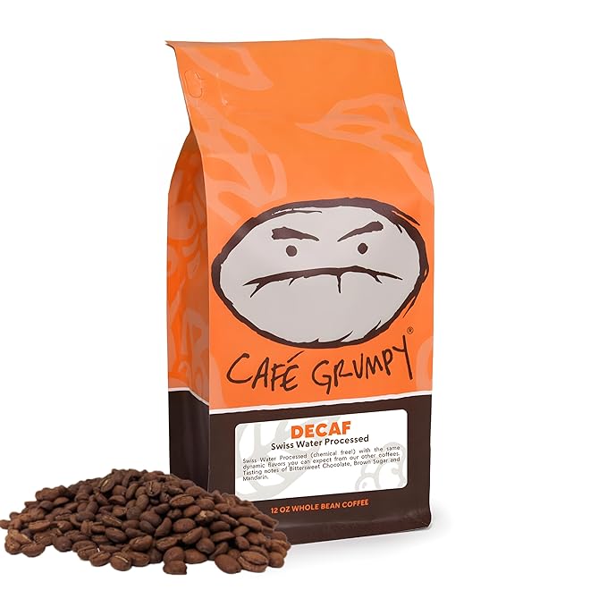 Café Grumpy Low Acid, Decaf Coffee, Pregnancy Safe, Ground French Press, Medium Roast, Single Origin, Premium Quality, Gentle on Stomach