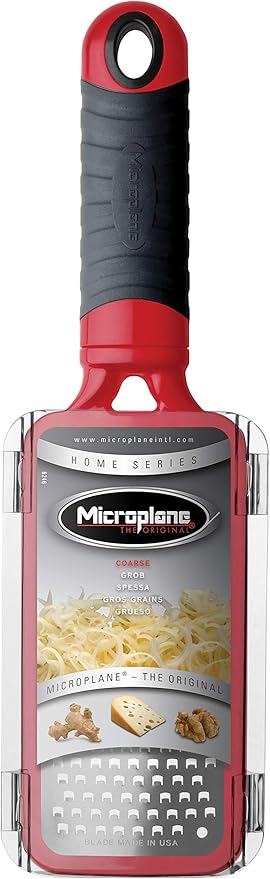 Microplane Home Series Hand Held Cheese Grater (Coarse, Red)