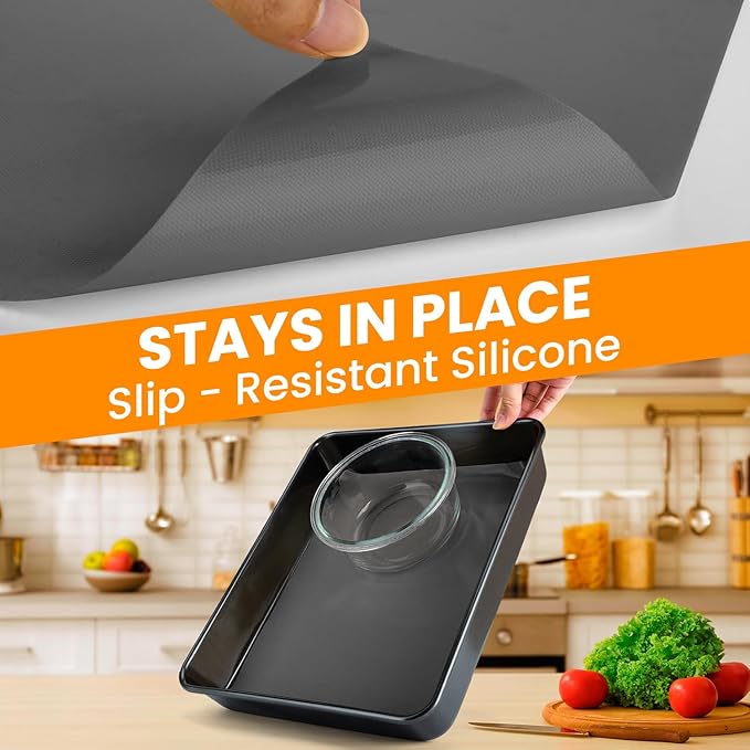Silicone Baking Mat Roll -Reusable & Best German Silicone Mat Roll-Heat Resistant Freeze Dryer Mat Non Stick Pastry Mat Dough Rolling Mat, Non Slip Countertop Protector Mat, Cut to Size Silicone Mat