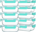 M MCIRCO [10-Pack,22 Oz Glass Meal Prep Containers,Glass Food Storage Containers with lids,Glass Lunch Containers,Microwave, Oven, Freezer and Dishwasher, Green