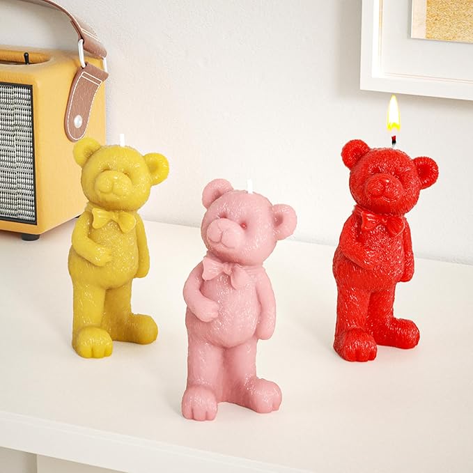 Bear Soap Mold for Resin Casting, Candle Making, and Home Decor - 3D Animal Silicone Mold