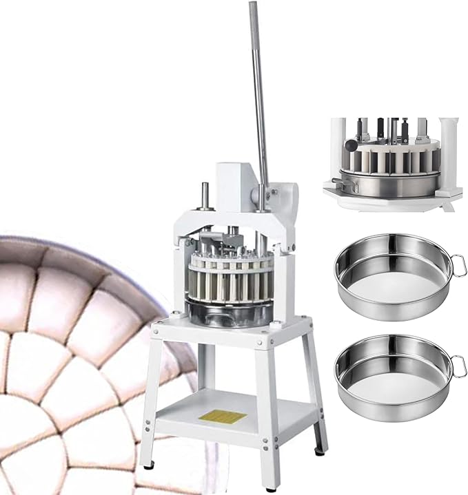 INTSUPERMAI Dough Divider Machine 40 Pcs Manual Dough Divider Rounder Machine Hydraulic Commercial Dough Cutter Bread Maker Lump Spacer Bakery