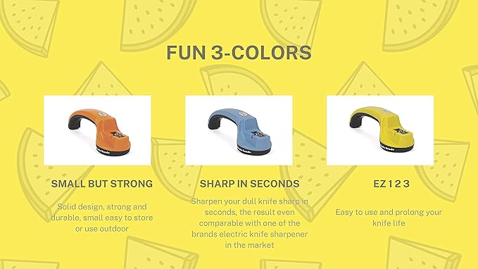 Premium Manual Knife Sharpener in orange