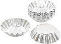 pson 20Pcs 2.95 Inch Egg Tart Molds, Non-Stick Aluminum Mini Tart Pans for Baking Tarts, Pies, Cupcakes, Muffins, Pudding, and Desserts