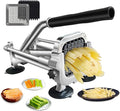 1/4 In Blade French Fry Cutter, Efortless Commercial Vegetable Chopper, Anti-slip Potato Cutter, Heavy Duty Potato Slicer, Stainless Steel Easy Clean Manual Cutter for Tomatoes Peppers Mushrooms