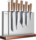 Home Kitchen Magnetic Knife Holder Without Knive Display Stand Magnetic Knife Block Rack Magnetic Stand with Strong Enhanced Magnet Multifunctional Storage Stainless Steel Knife Magnetic Strip