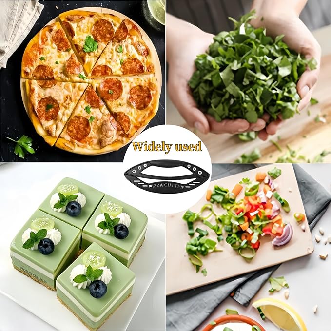 12" Premium Pizza Cutter with Cover,Food Vegetable Chopper,Practical Kitchen Gadgets(Dishwasher Safe)
