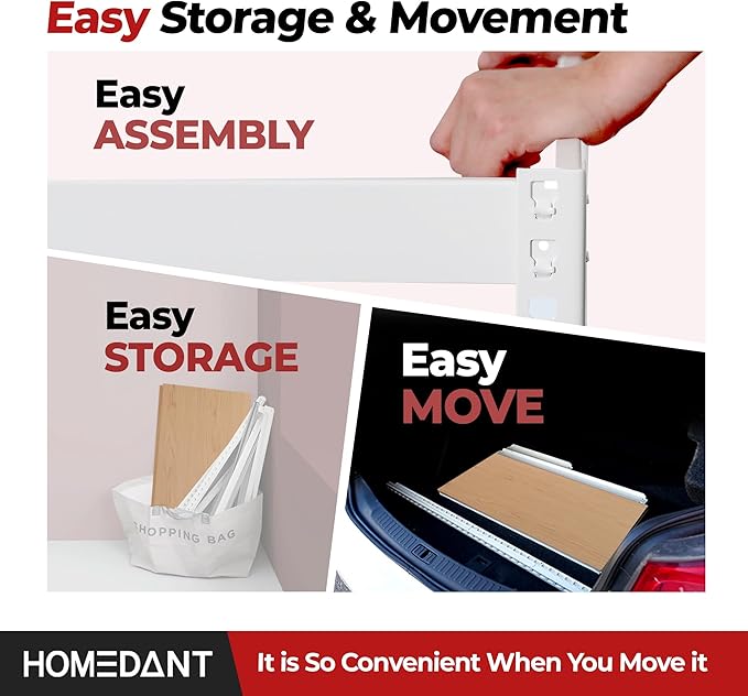 HOMEDANT White 5 Tier Laminated Boltless Heavy Duty Garage Storage Adjustable Wide Size Metal Shelving Unit Utility Rack Shelves Organization Shelf Shed Warehouse 47.7" W x 18.2" D x 71.3" H 2Pack