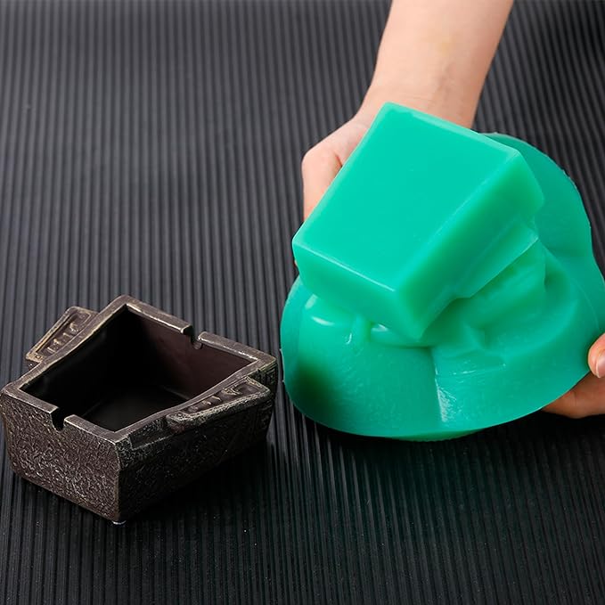 BBDINO Silicone Mold Making Kit, Super Elastic Jade Green Silicone, 1Gallon/140.8Oz, Ideal for Casting 3D Resin Molds & Silicone Molds, 1A:1B Mix Ratio