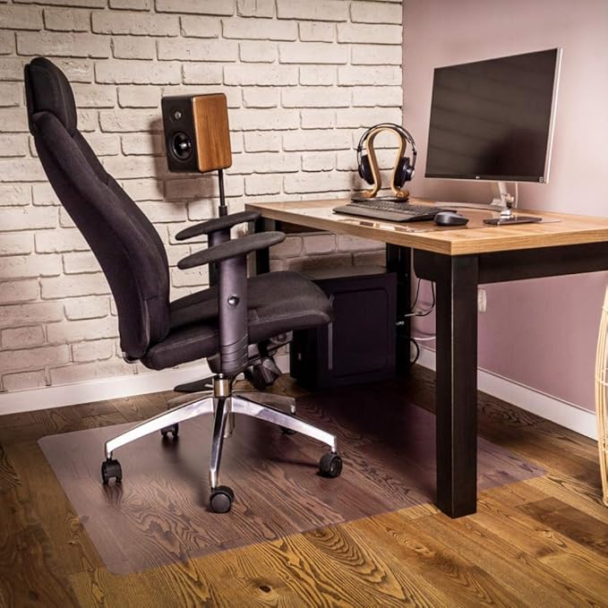 NECAUX Custom 36 x 94.5 Inch Frosted Table Cover Protector, 1.5mm Thick Wood Grain Transparent Table Pad Non-Slip Protective Tablecloth Protector for Dining Room Table, Meeting Table, Conference Table