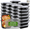 Meal Prep Containers Reusable 38oz - Food Prep Containers with Lids 50 Pack, Disposable To Go Food Containers, Leakproof, Stackable, Takeout, BPA-Free, Microwave/Freezer Safe