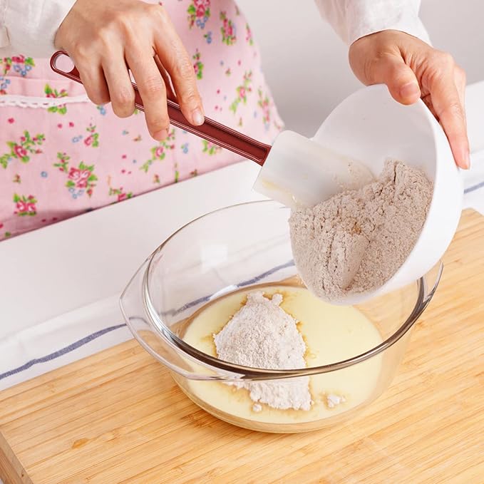 Silicone Rubber Spatula Set of 3, High Heat Set, Commercial Rubber Spatula (1 Spoonula + 2 Scrapers (9.5 Inches))