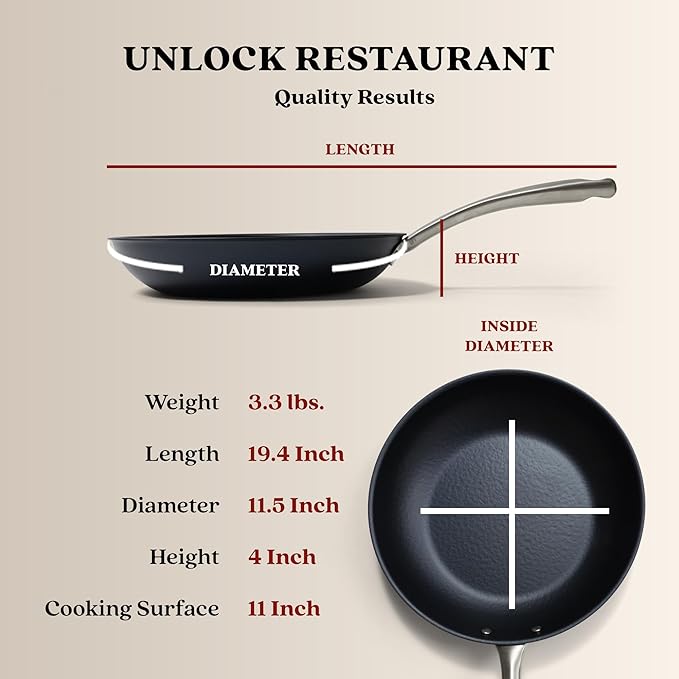 Alva Black Angus 11” Carbon Steel Frying Pan – Naturally Nonstick, PFAS-Free & Toxin-Free, Oven & Induction Safe, Chef-Grade Heat Control, Built to Last a Lifetime, Designed in Belgium