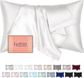 Mulberry Silk Pillow Cases Queen Size with Hidden Zipper, Ultra Smooth and Soft Breathable Cooling Silk Satin Pillowcase for Hair and Skin, Gifts for Women Men (Ivory, 20x30 Inches, 1 Pack)