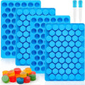 4 PCS Silicone Gummy Candy Molds, 55 Cavities Non-Stick Round Molds for Small Hard Candies, Chocolates, Caramels, Jello, Fruit Snacks
